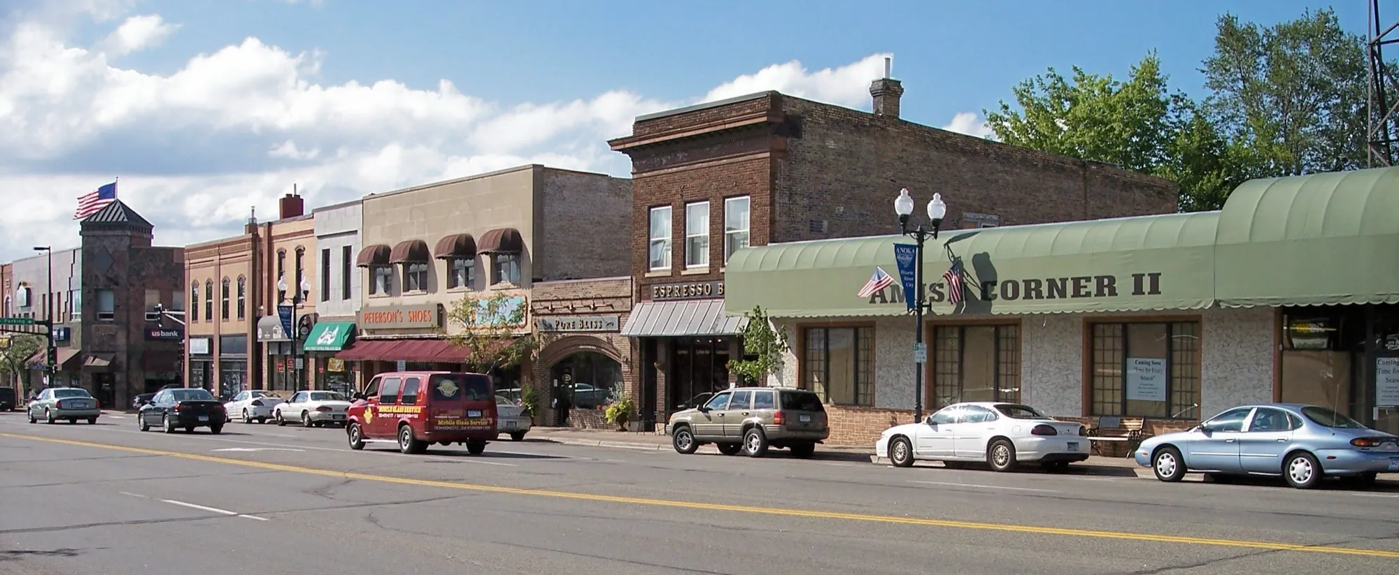 Historic Main Street in downtown Anoka, Minnesota