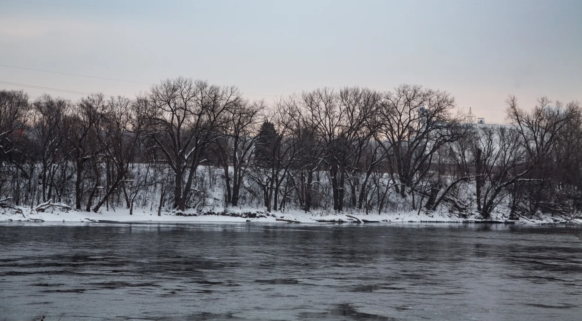 The Mississippi River at Riverfront Regional Park in Fridley, Minnesota