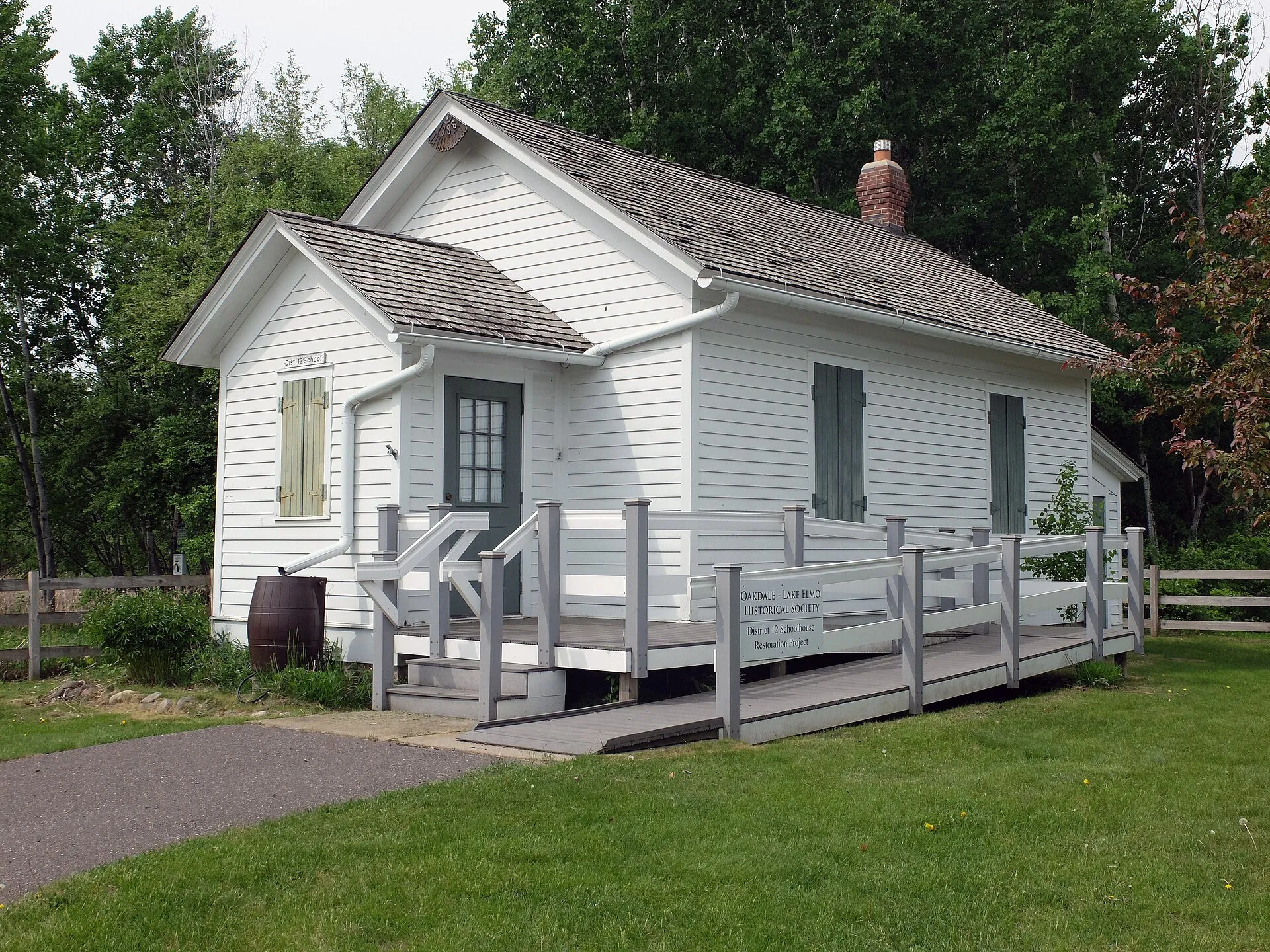 The Eder School Museum, Oakdale's restored one-room District 12 schoolhouse