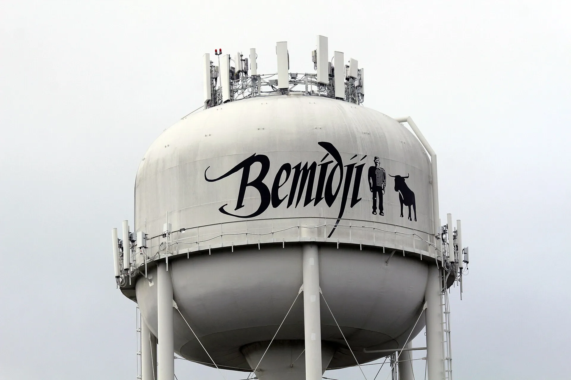 The Bemidji, Minnesota municipal water tower