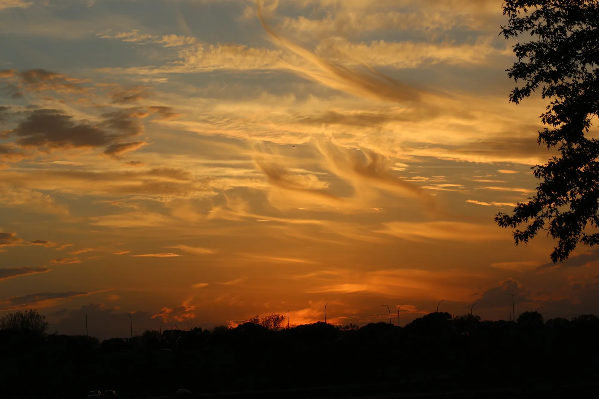 Sunset over Vadnais Lake in Vadnais Heights, Minnesota