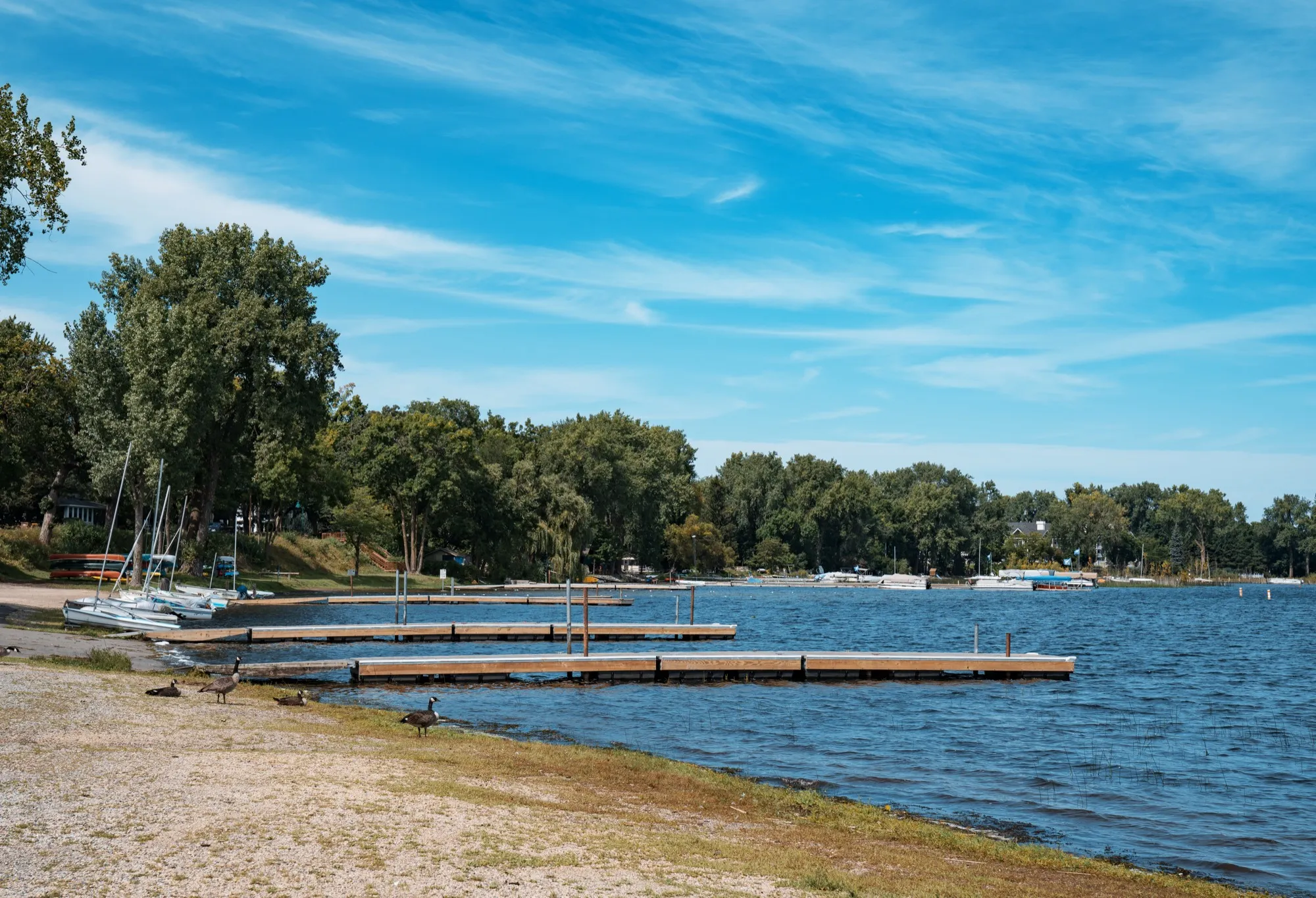 Matoska Park on the shore of White Bear Lake, Minnesota